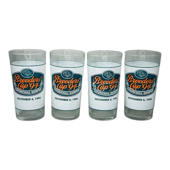 Breeders Cup 1994 Set of 4 Vintage Drinking Glasses - Picture 2 of 8